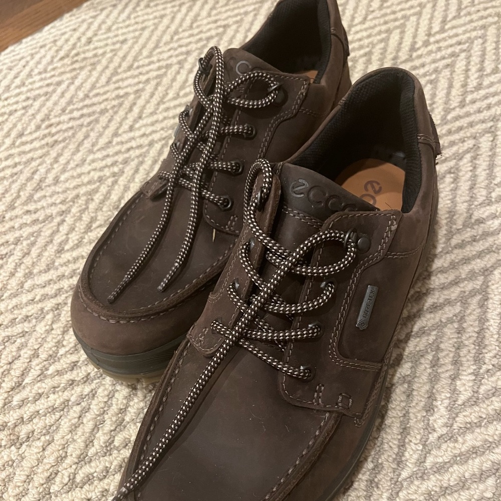 NWOT Ecco Gore Tex Mens Shoe - Great lugs for winter. Never worn. EU 45. US 11M